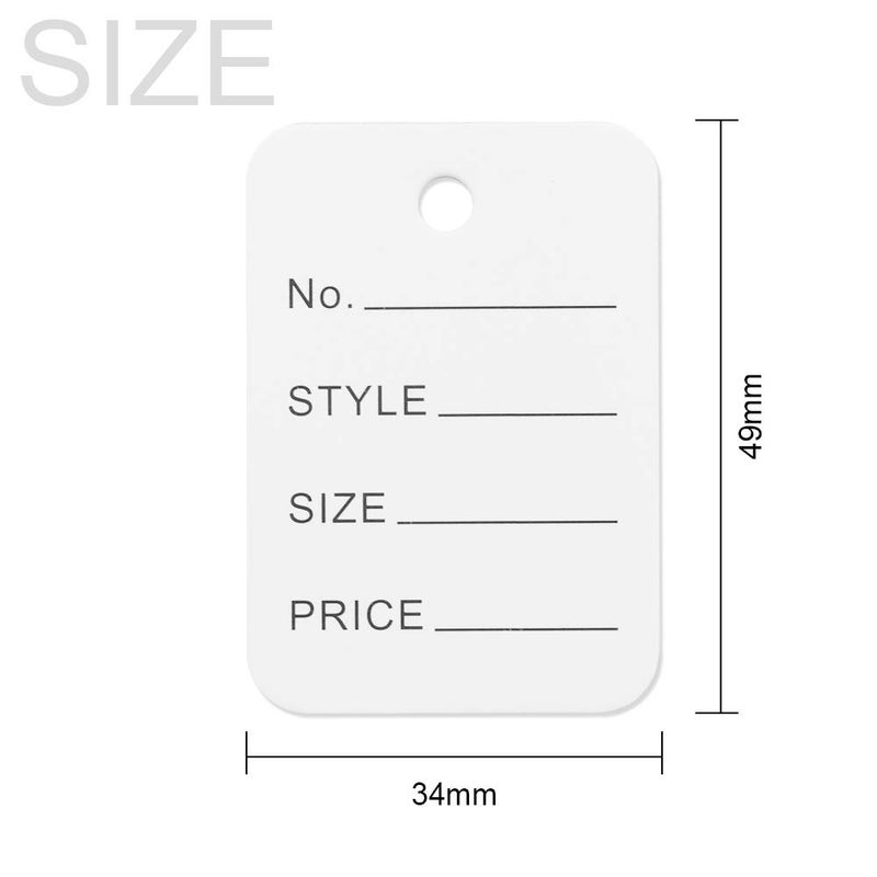 Renashed 1000Pcs Price Tags 1.94" X 1.38" Merchandise Marking Tags for Clothing Price Labels Clothing Tag Perforated Price Coupon - Image 2